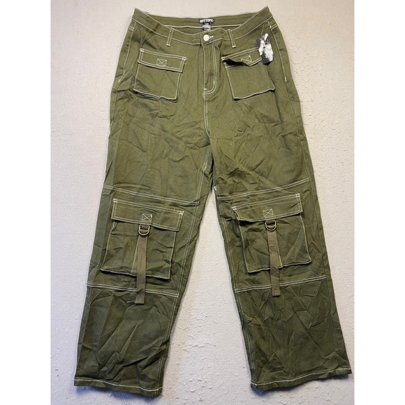 Hot Topic Pants - Hot Topic Cargo Pants Cotton Spandex Olive Green W16 Womens